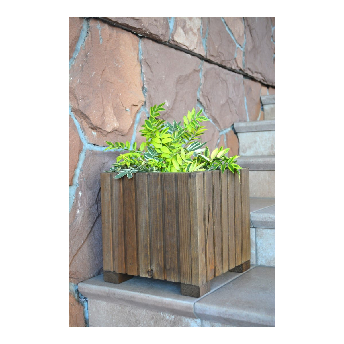 Ghivece moderne pentru terasă, culoare maro, 25 cm