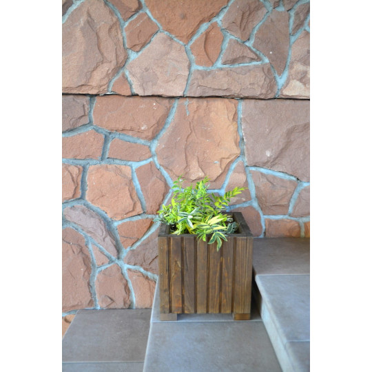 Ghivece moderne pentru terasă, culoare maro, 25 cm