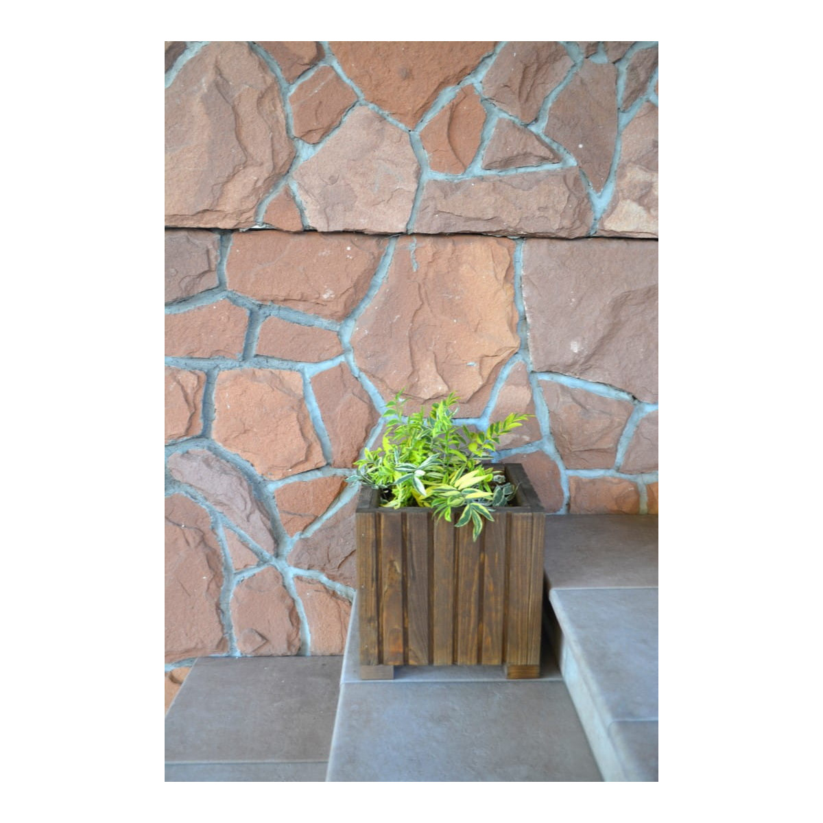 Ghivece moderne pentru terasă, culoare maro, 25 cm