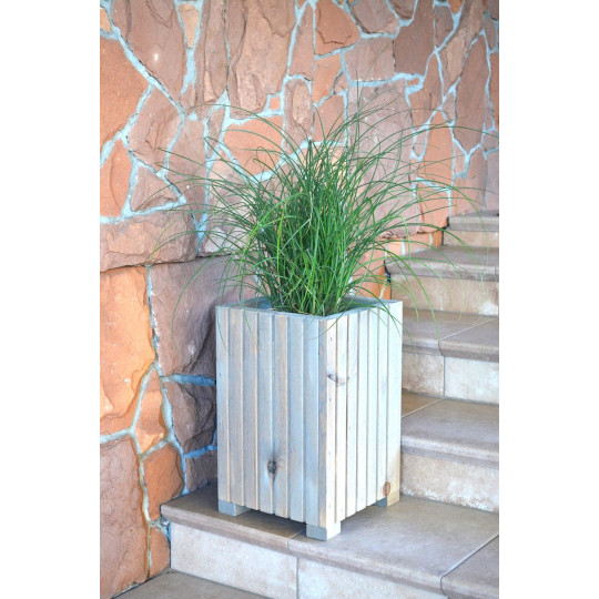 Găleți din lemn de calitate, de culoare albă, 25 cm