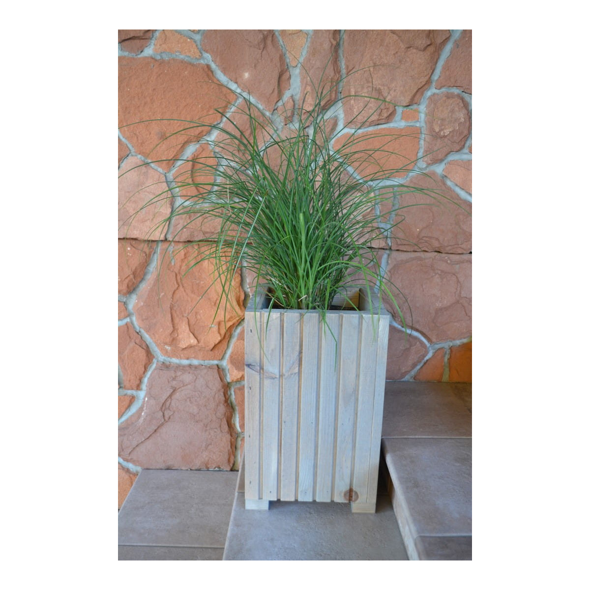 Găleți din lemn de calitate, de culoare albă, 25 cm