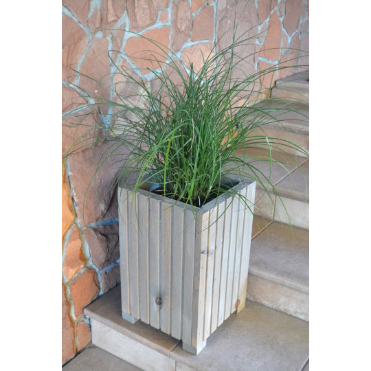 Găleți din lemn de calitate, de culoare albă, 25 cm