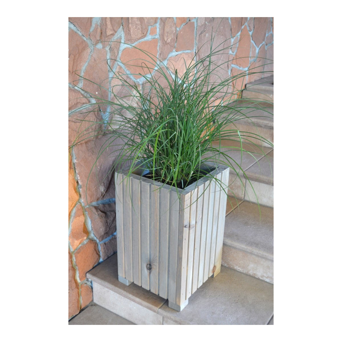 Găleți din lemn de calitate, de culoare albă, 25 cm