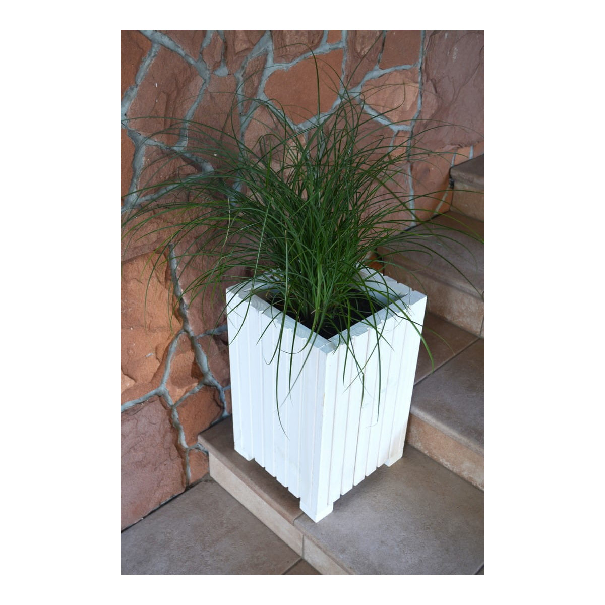 Vase din lemn moderne de culoare albă