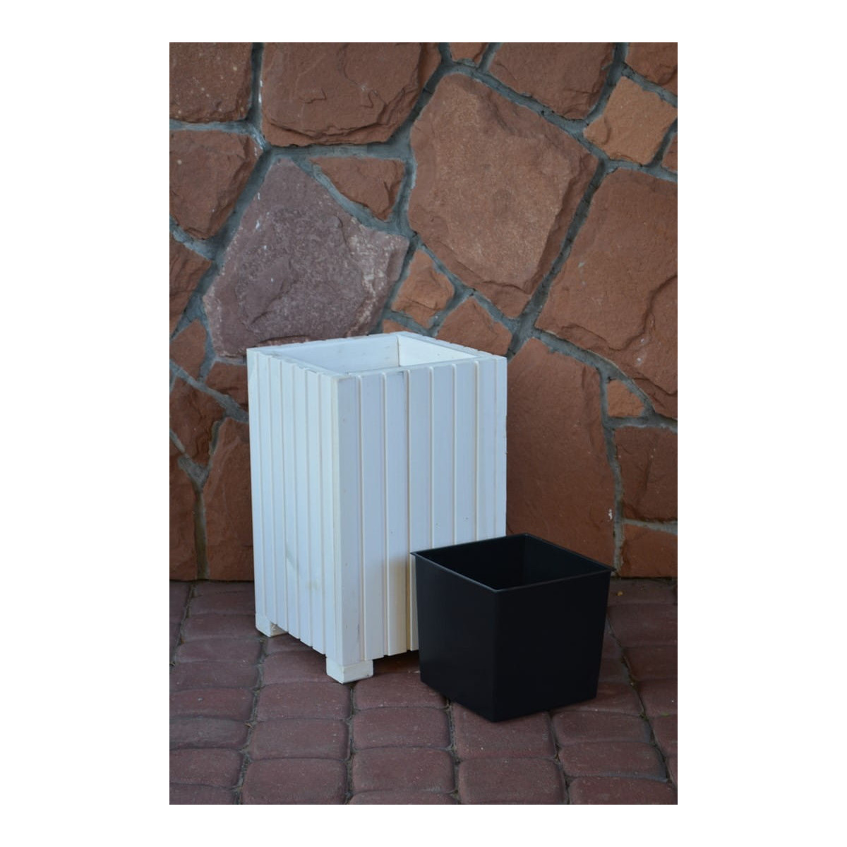 Vase din lemn moderne de culoare albă