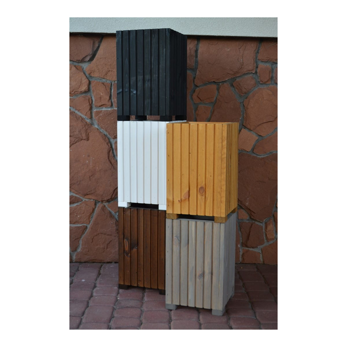 Vase din lemn moderne de culoare albă