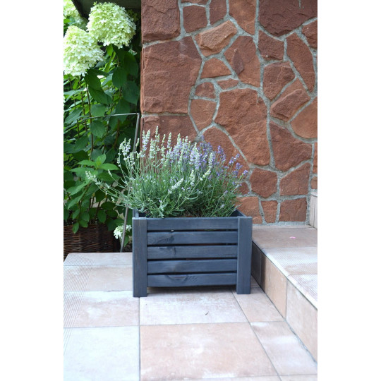 Vas proastă grădină mare de culoare gri închis