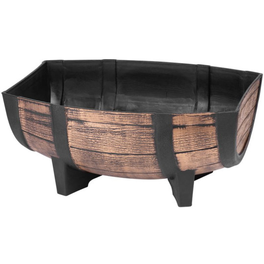 Vază cu design de butoi în culoare aurie