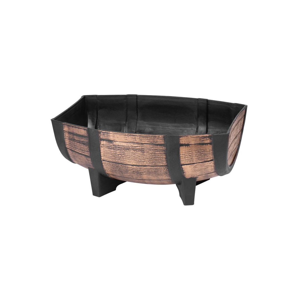 Vază cu design de butoi în culoare aurie