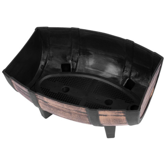 Vază cu design de butoi în culoare aurie