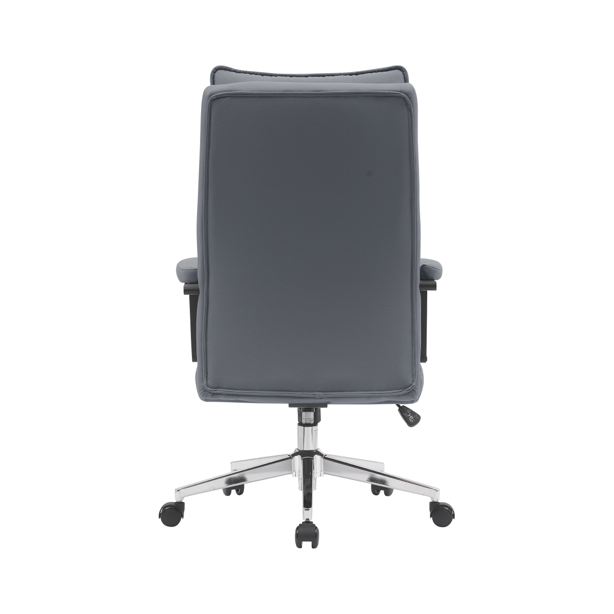 Scaun de birou de lux din piele ecologică de culoare gri, KAHIL