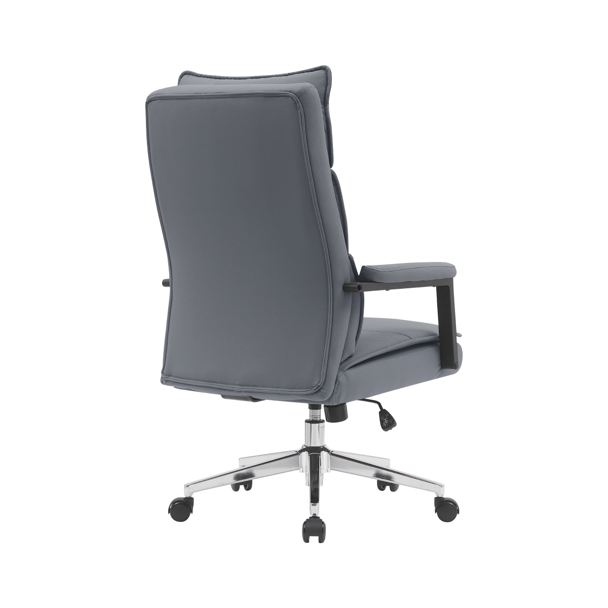 Scaun de birou de lux din piele ecologică de culoare gri, KAHIL