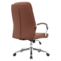 Scaun de birou brun cu accesorii cromate, ADMON