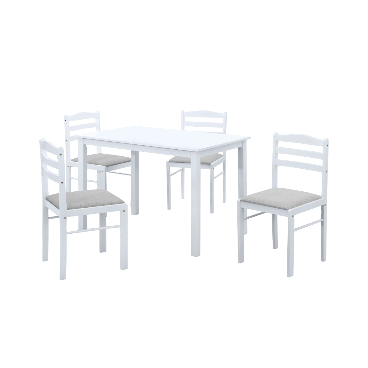 Set de mese 1+4 de culoare albă, SOMIN
