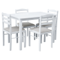 Set de mese 1+4 de culoare albă, SOMIN