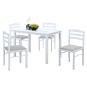 Set de mese 1+4 de culoare albă, SOMIN