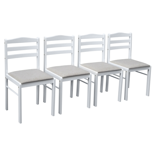 Set de mese 1+4 de culoare albă, SOMIN