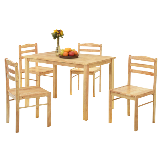 Set pentru dining cu masă și 4 scaune, LOAK