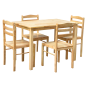 Set pentru dining cu masă și 4 scaune, LOAK