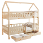 Pat cu două etaje pentru copii în formă de căsuță, VENITA TYP2