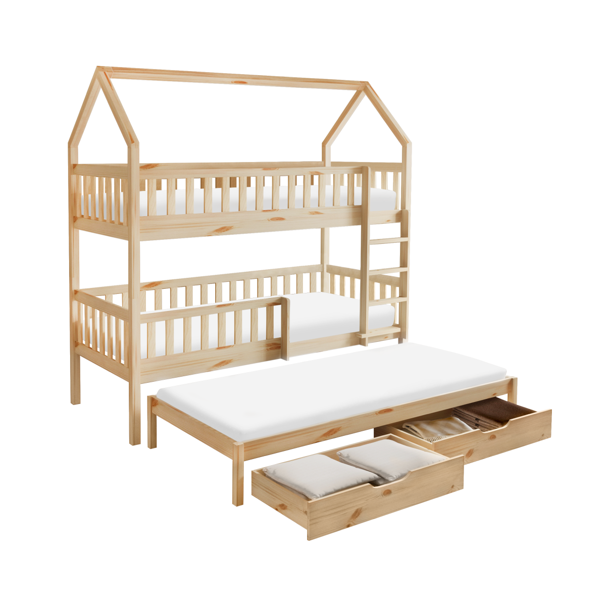Pat cu etajă pentru copii cu pat suplimentar, VENITA TIP 1