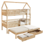 Pat cu etajă pentru copii cu pat suplimentar, VENITA TIP 1