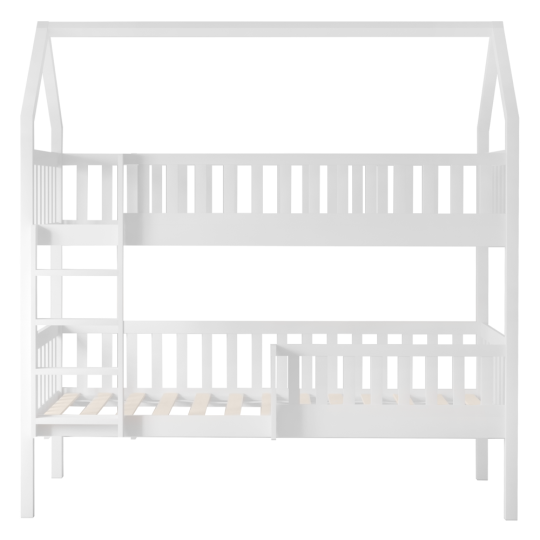 Paturi supraetajate moderne pentru copii de culoare albă cu pat suplimentar, VENITA TIP 1