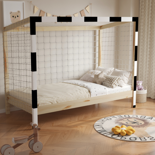 Pat ți de pat pentru copii în formă de poartă de fotbal, FUTAL.