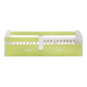 Pat de copil cu sommier 80x160 de culoare verde, COCOLINO