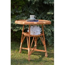 Masă de cafea ovală din ratan