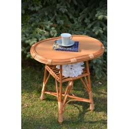 Masă de cafea ovală din ratan