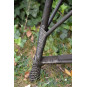 Meseu pătrat din rattan cu sticlă - wenge