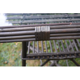 Meseu pătrat din rattan cu sticlă - wenge