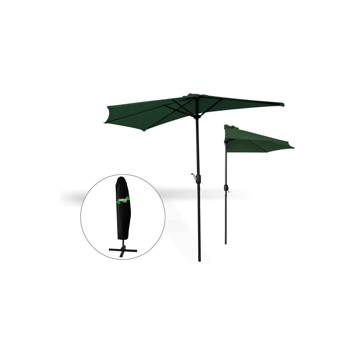 Umbrelă de balcon verde