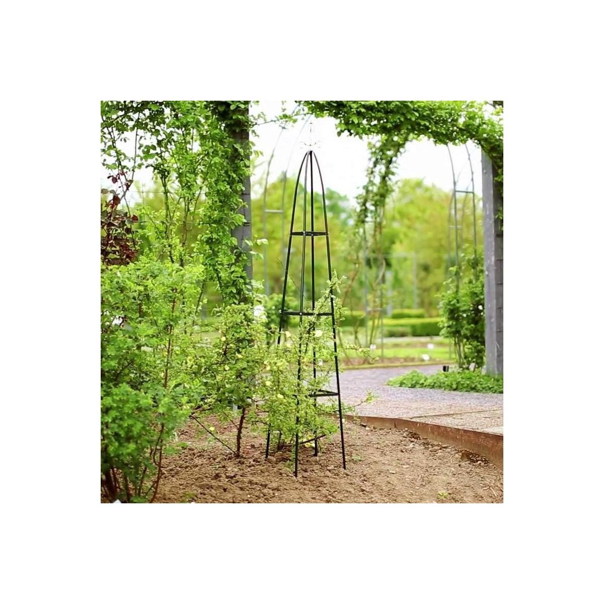 Pergola de grădină piramidă 31x31x200 cm