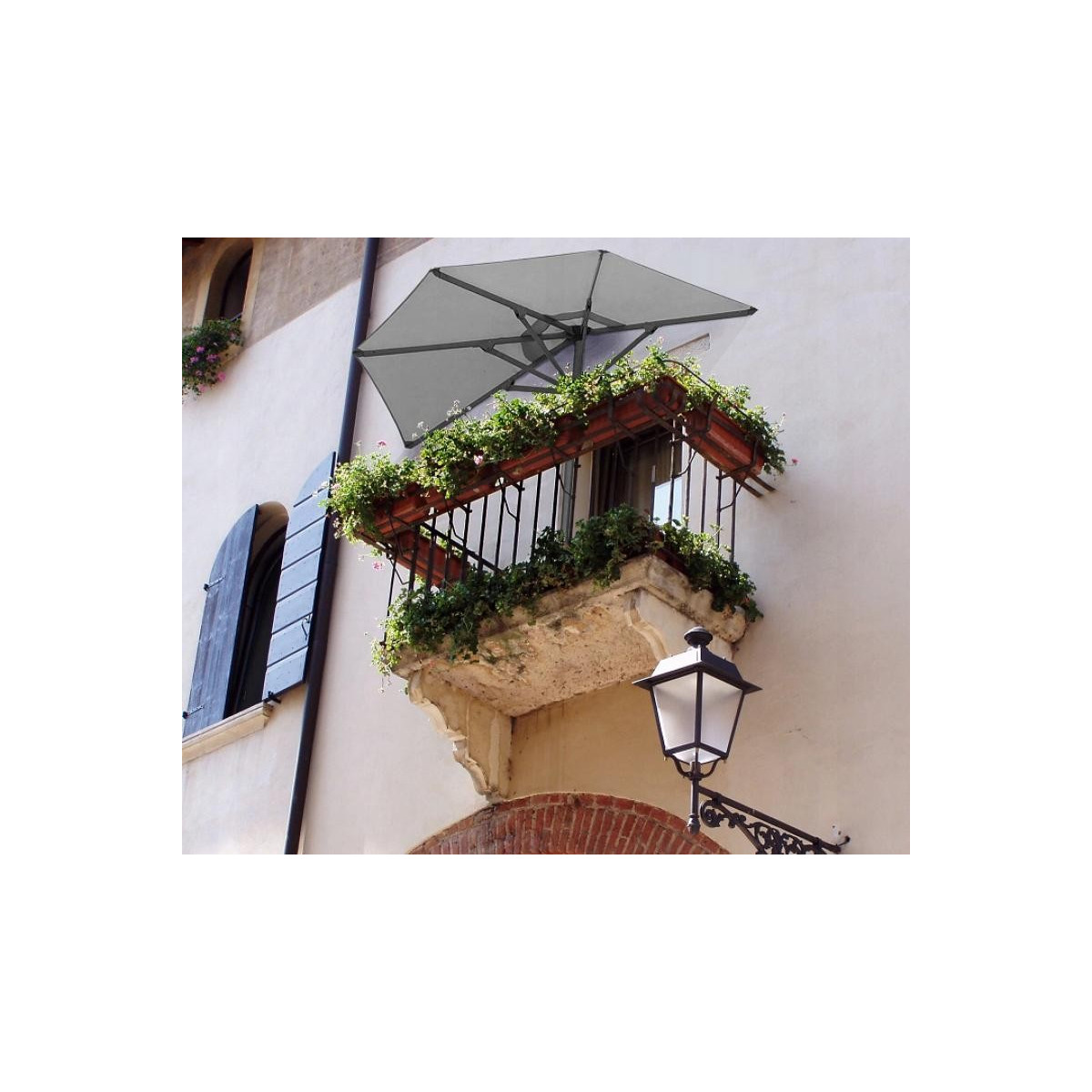 Umbrelă de balcon verde