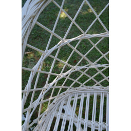 Scaun de grădină din rattan de culoare albă