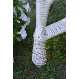 Scaun de grădină din rattan de culoare albă