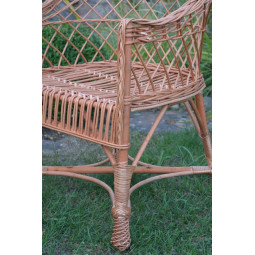 Scaun de grădină din răchită naturală