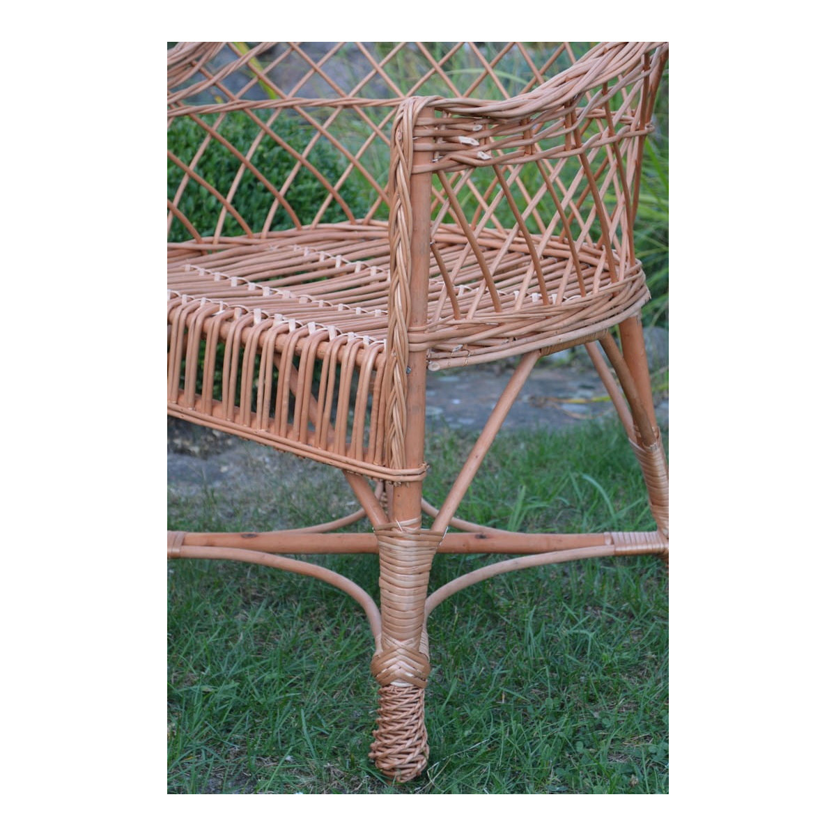 Scaun de grădină din răchită naturală