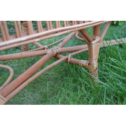 Canapea de grădină din rattan natural