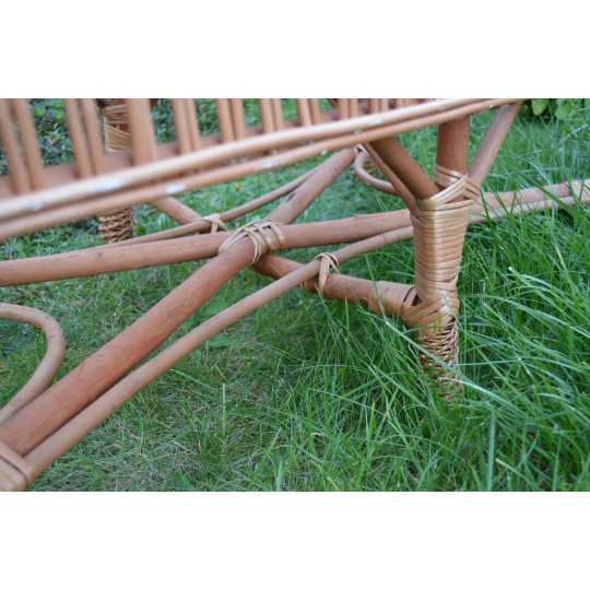 Canapea de grădină din rattan natural