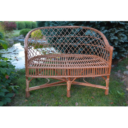 Canapea de grădină din rattan natural