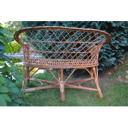 Canapea de grădină din rattan natural