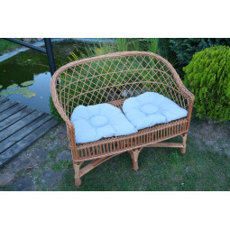 Canapea de grădină din rattan natural