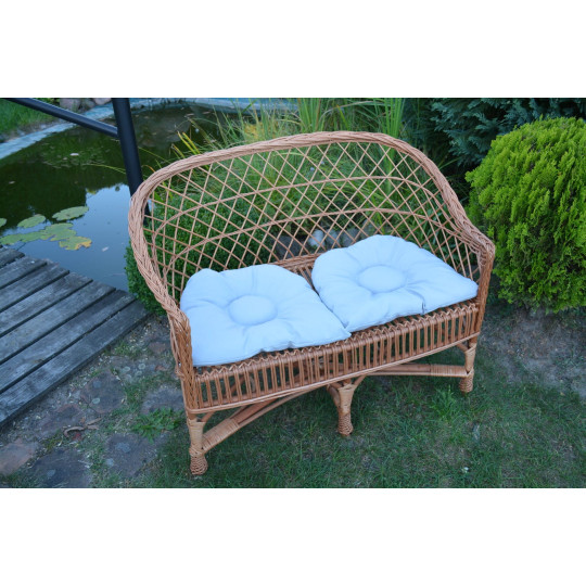 Canapea de grădină din rattan natural