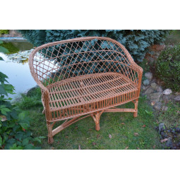 Canapea de grădină din rattan natural