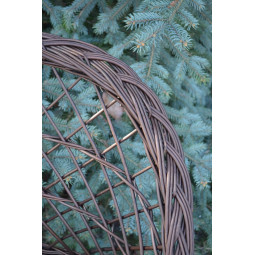 Canapea din ratan de culoare maro pentru grădină