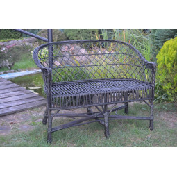 Divan din răchită pentru grădină, culoare WENGE