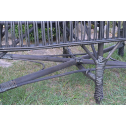 Divan din răchită pentru grădină, culoare WENGE